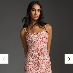 Anthropologie Sl Scalloped Front Corset Dress